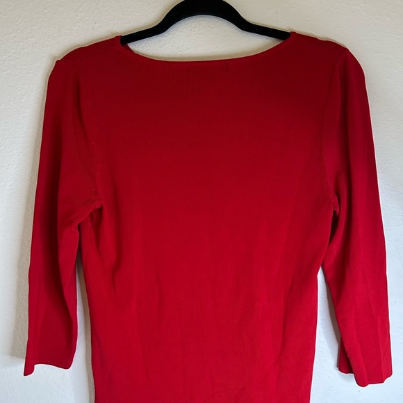Sweaterworks Vibrant Red Knit Top - Picture 2 of 4